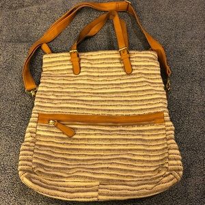 Maurices Cream Brown Hobo Purse
